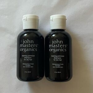 2 x John Masters Organics travel size evening primrose shampoo for dry hair